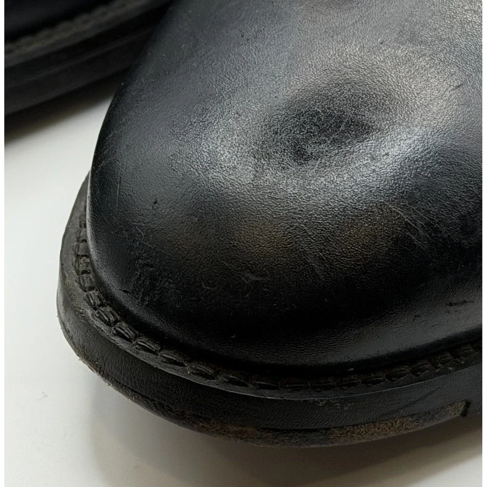 Santoni Men's US Size 8 Black Leather Chelsea Boots Luxury Made In Italy